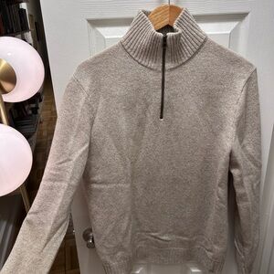 J. Crew Men's Light Tan Zip-Up Sweater